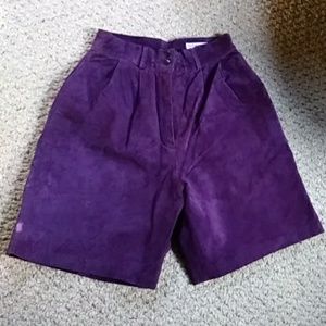VINTAGE David Hollis Purple Suede Shorts Size 8 Worn 2x Lined